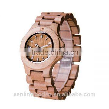 Watches men 100% Eco-friendly wooden watch mixed color sandalwood pure wooden wristwatch