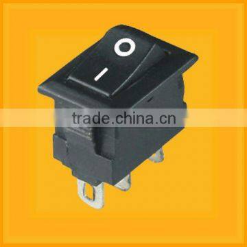 3pin mini rocker switch,TOP Quality copper pins rocker switches,round type Rocker Switch