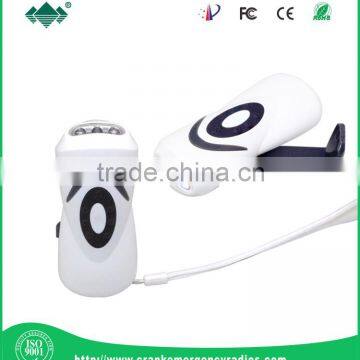 Travelling torch Rechargeable Hand Crank Charged With S.O.S Alarm Flashlight