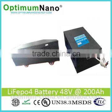 48v lifepo4 patent-packed solar battery 200ah with BMS