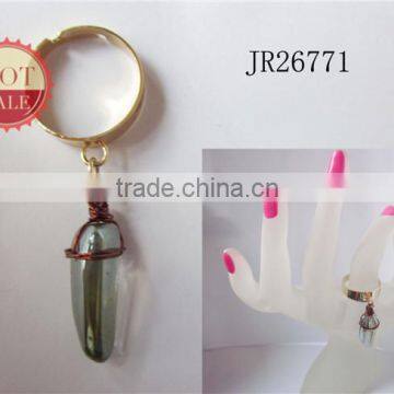 Imitation Ring Jewelry Natural Crystal Stone Drop Ring