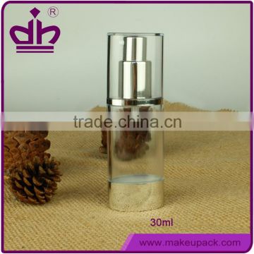 High quality 30ml plastic airless sunblock cream bottle