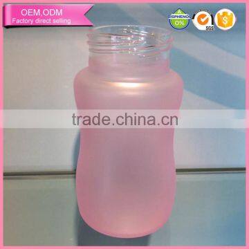 Wholesale milk feeder color changing 240ml baby glass bottle