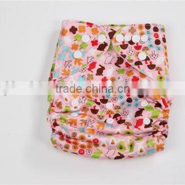 Animal printed baby pocket cloth diaper nappies