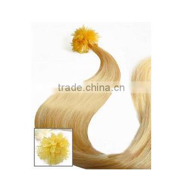 20/22 Inch Blonde SO .CAP Quality Keratin U /Nail Tip Human Remy Hair Extensions