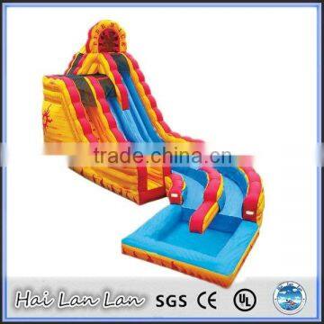 2015 plastic play balls inflatable stair slide for adults