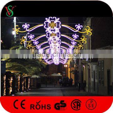 Outdoor Christmas Commercial Cross Street LED Motif Lights for Holiday