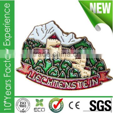 Wholesale cheap custom liechtenstein souvenir metal badge