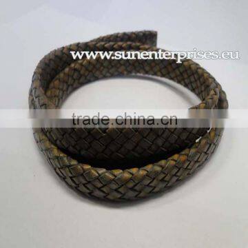 Braided Leather Round - Oval Braided 18 mm - SE-PB-Light grey