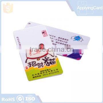 Plastic PVC proximity card with iron hole punching dual interface card