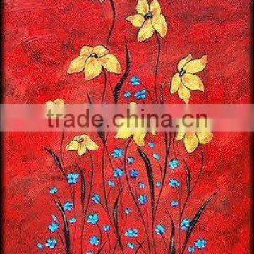 Canvas flowers oil painting