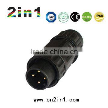 2016 Best Selling Male Female Waterproof 4 Pin Circular Connector , IP 68 Waterproof Connectors