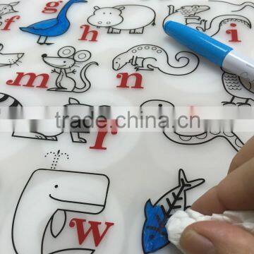 Silicone Erasable Children Drawing Mat Funny Placemat photo-3