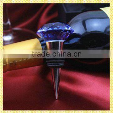 Fancy Blue Crystal Wine Stopper For Wedding Take Away Gifts