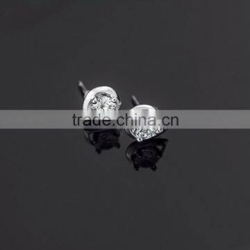 Hot Sale Silver 925 White CZ Stud Earrings Made in China ---ETGI-000101 photo-4