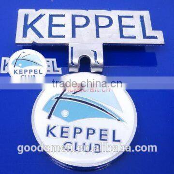 custom golf hat clip/ metal hat clip/ golf ball marker
