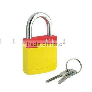 PLASTIC-COAT BODY BRASS PADLOCK(colour coat)