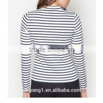 China Factory Direct Wholesale Basics High Neck Fitted Top Long Sleeves Woman Blouses photo-3