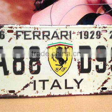 3D Aluminum Plate Car Number License Aluminum/Tin Board With Back Self Adhesive