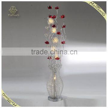 2016 Hot Sale New Design Home Decorative Flower Vase Floor Lamp Aluminum LED Lighting
