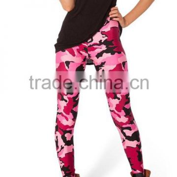 Bright color camouflage leggings, Women fitness printed leggings 2015