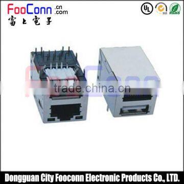 FOOCONN Supply Rj45 Socket Shield Jacks With Led and EMI photo-3