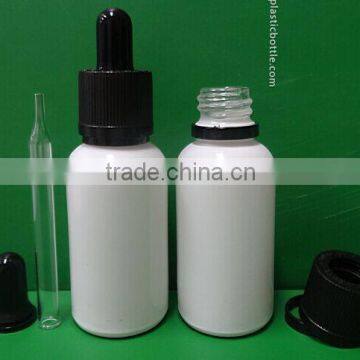 1oz matte white glass e liquid dropper bottle