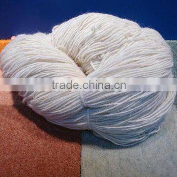 100% undyed wool and polyester blended carpet yarn