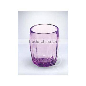 Purple glass cup for drinking red wine