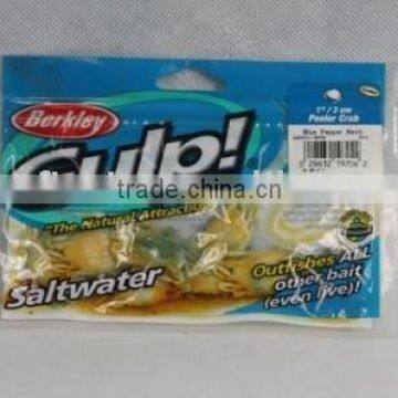 100% natural Berkley Gulp saltwater blue pepper neon peeler crab soft fishing lure