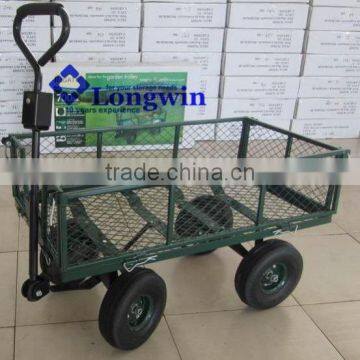 Heavy duty 4 wheel tipping garden cart