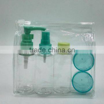 50ML PET Bottle Travel sets Cosmetic bottles in PVC bag