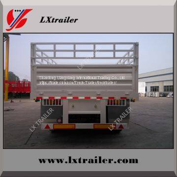 3 Axles 45Tons Flatbed Side Wall Full Cargo Trailer With Container Locks