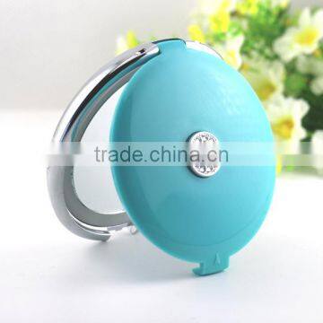 LED Folding Black Compact Travel Makeup Mirror 2 Sided 10X Magnified And 1X True View With LED Lights photo-4