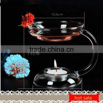 Heat-resisting Fragrance Lamp Transparent Glass Candle Holder photo-4