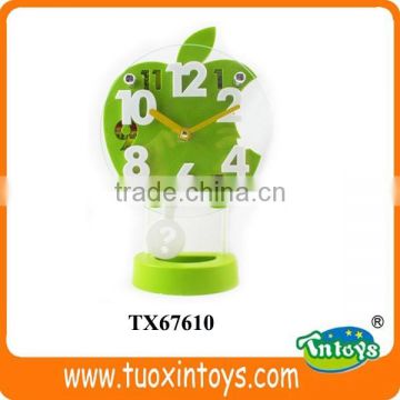 apple clock, apple shaped clock, apple shape alarm clock