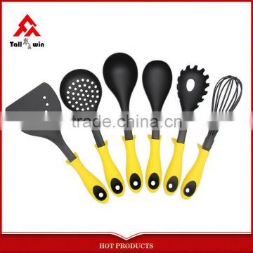 6pcs stylish ergonomic tortoise pattern handle kitchen utensil gadget set ,18/8 mirror finishing kitchen tool set