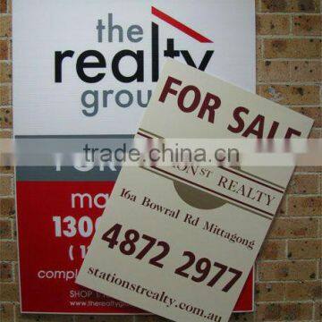 PP corflute advertisement board