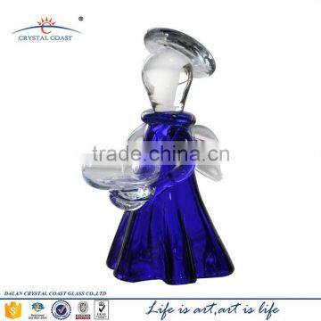 6.3''H Hand Blown Small Western Glass Angel Figurines photo-3