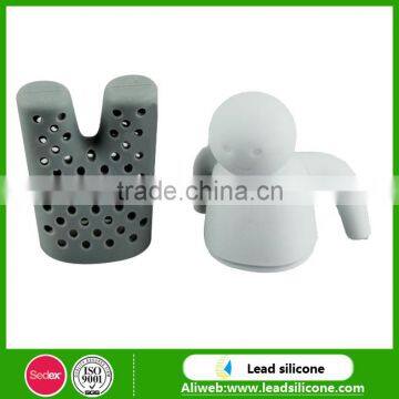Food Grade Little Man Shape Silicone Tea Infuser/Silicone Tea Strainer photo-3