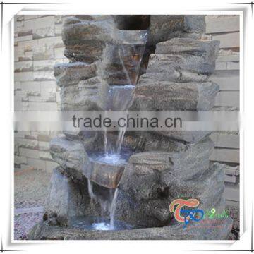 High Quality Outdoor Rock Garden Resin Water Fountain photo-3