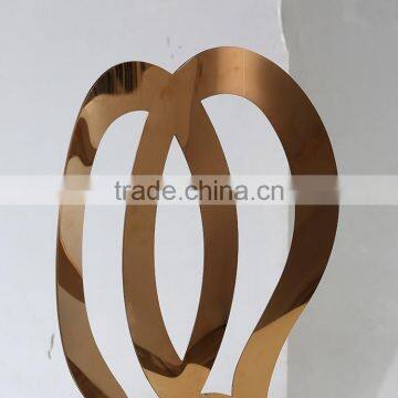 Latest Banquet Rose Gold Stainless Steel Dining Chair With Dinner photo-2