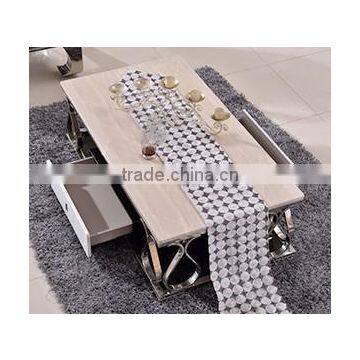 C387 2015 Hot Sale Marble Corner Table High Gloss Coffee Table photo-2