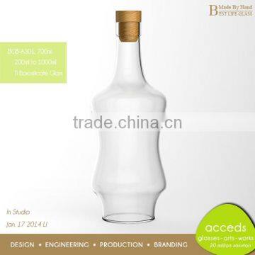 Design High End Novelty HandBlown Glass Liquor Bottle photo-6