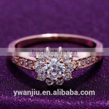 Wholesale Stock Small Order Fashion Women Flower Zircon Rings photo-2