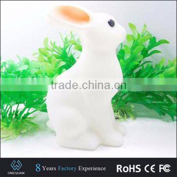 Personalised cute animal rabbit vinyl LED desk table baby lamps