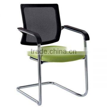 Black mesh stacking conference chairs