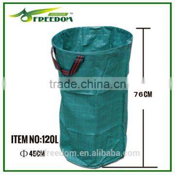 Durable plastic garden garbage bag with handles