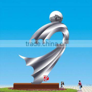 Stainless steel ball outdoor sculpture