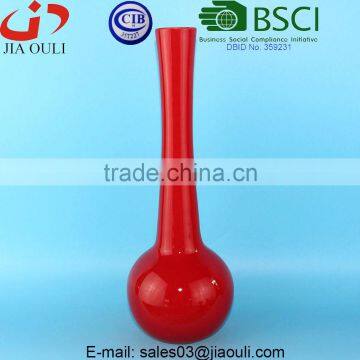 BSCI Certificate Factory wedding table centerpieces red chinese ceramic vase